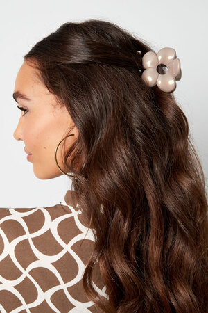 Hair clip flower - gray h5 Picture2